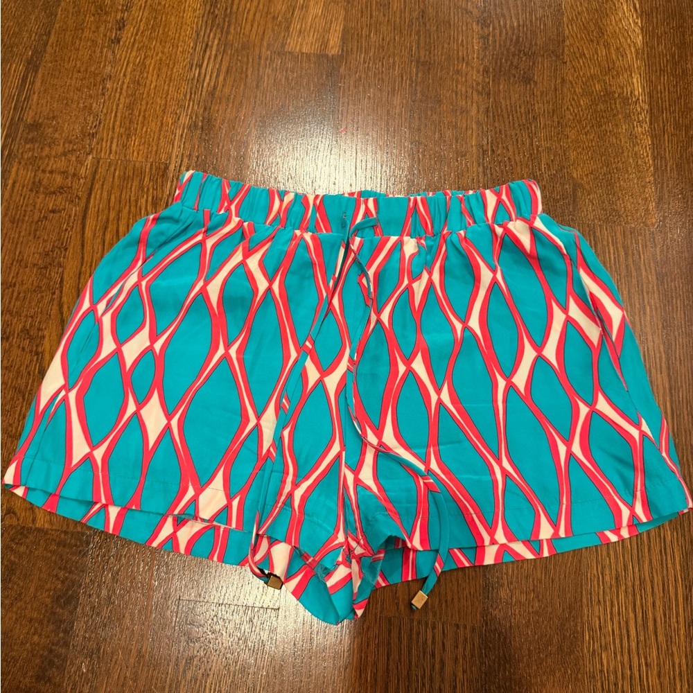 Alice & Trixie Teal and Pink satin Shorts